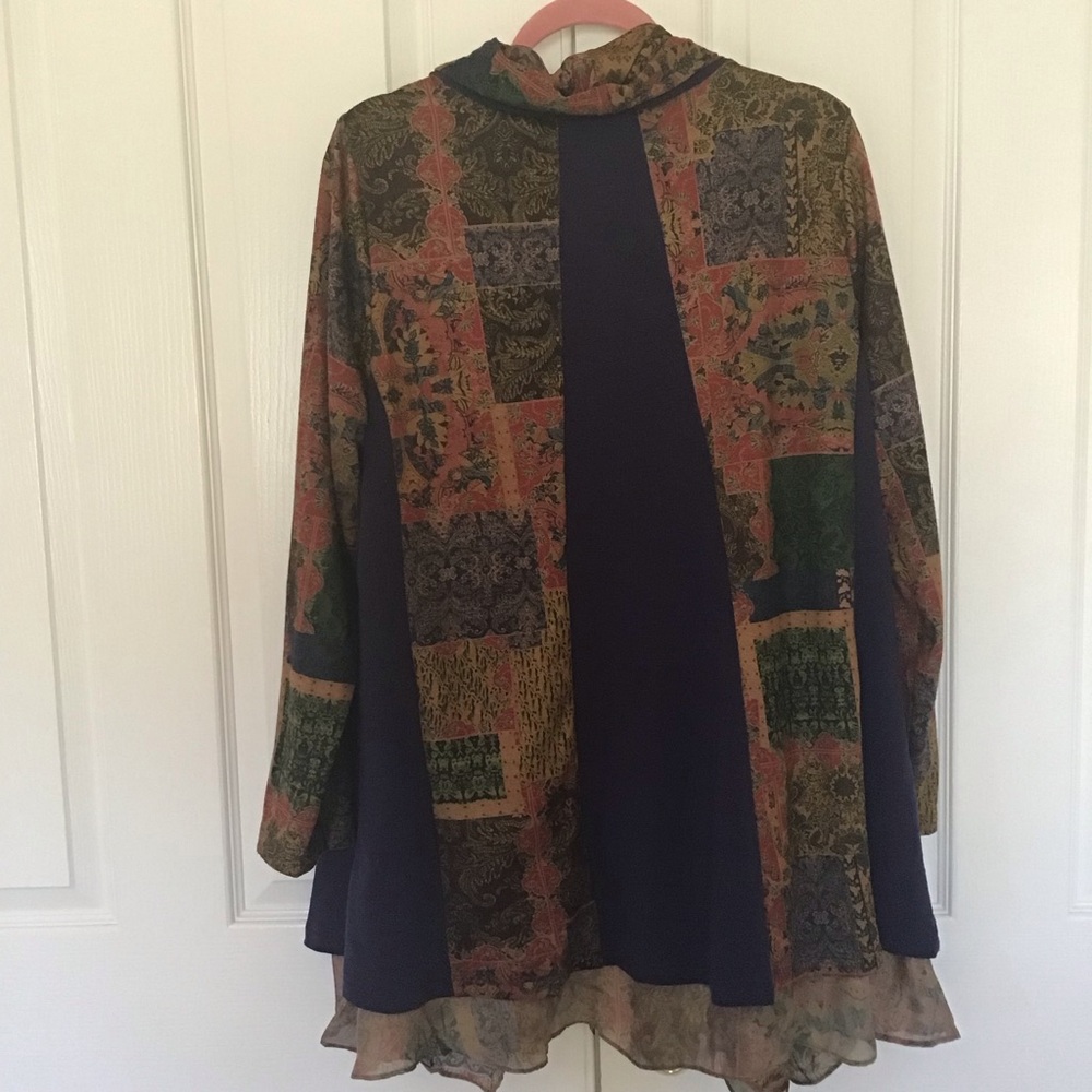 Soft Surroundings Long Patchwork Cardigan Jacket … - image 3